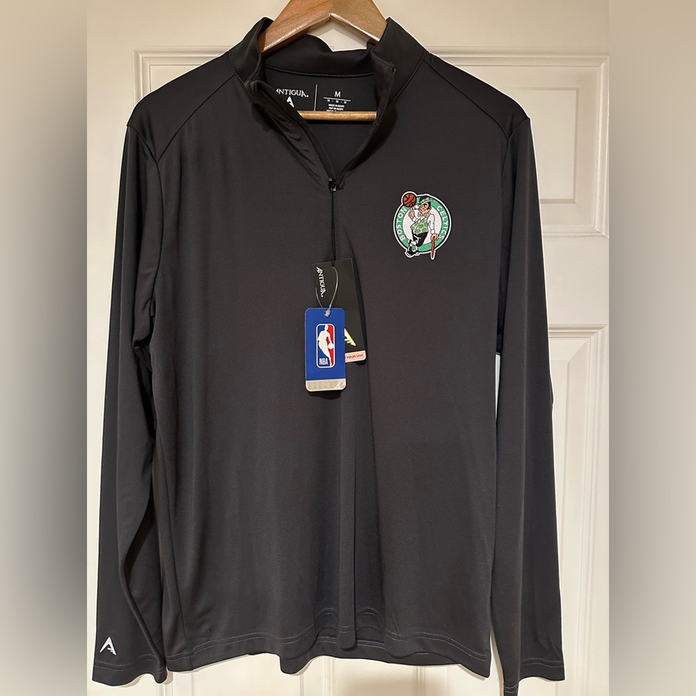 Antigua NBA Celtics 3/4 zip. Gray- Size M. NWT! 🏀